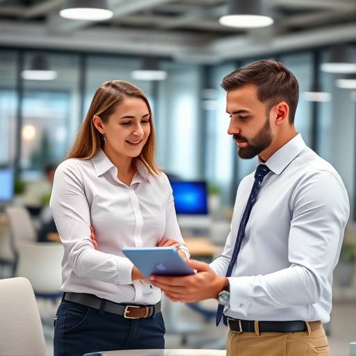 Un consulente che assiste un cliente nell'implementazione di soluzioni tecnologiche innovative, migliorando l'efficienza.