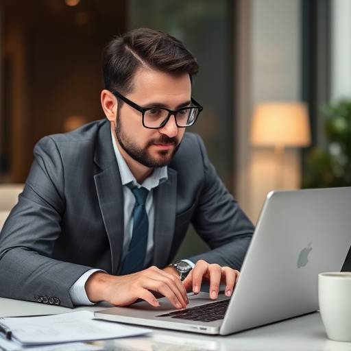 Una consulente che analizza i dati aziendali su un laptop, focalizzandosi sull'ottimizzazione strategica.